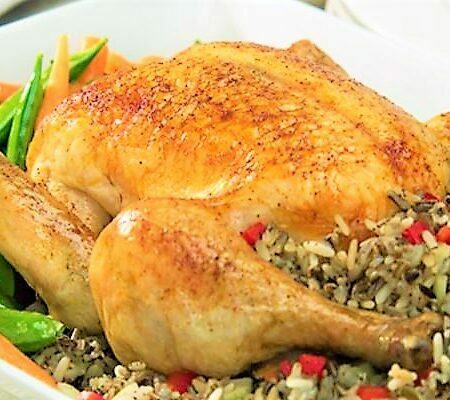 Poulet farci de riz ou Frika